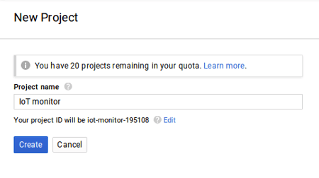 bigquery new project